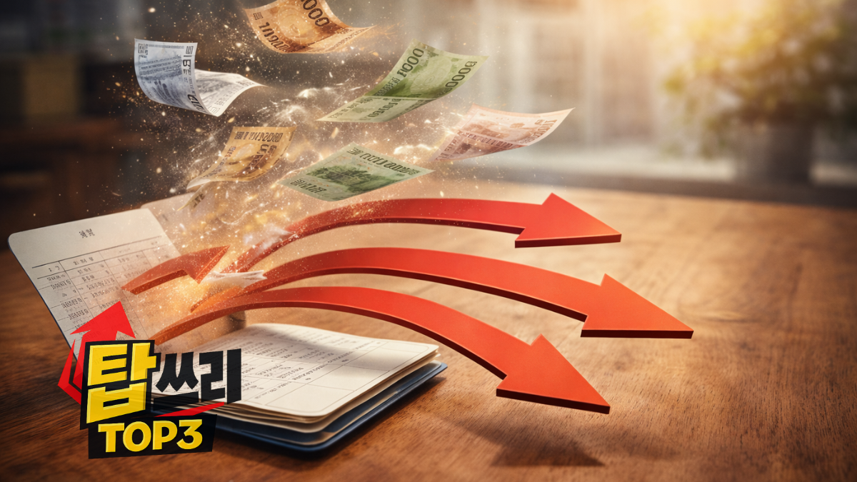 월급날만 되면 사라지는 돈 탑쓰리(TOP3)