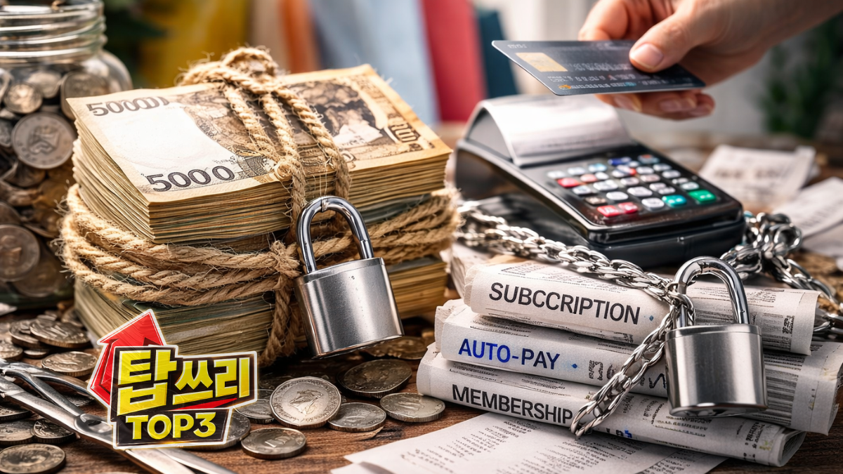 돈이 묶이는 소비 습관 탑쓰리(TOP3)